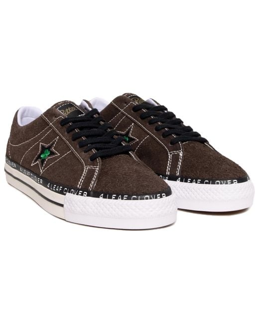 Converse Brown One Star Pro Low X Patta '4 Leaf Clover' for men