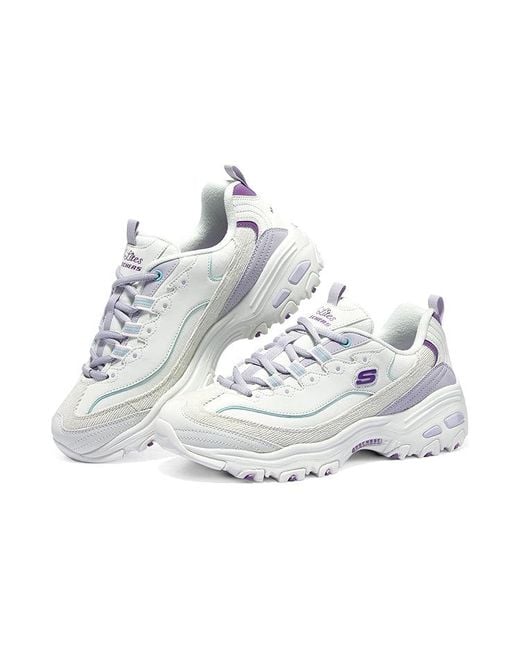 Skechers White (Wmns) D'Lites 1.0 Sneakers
