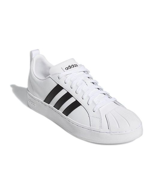 Adidas White Streetcheck Cloudfoam Court Low for men