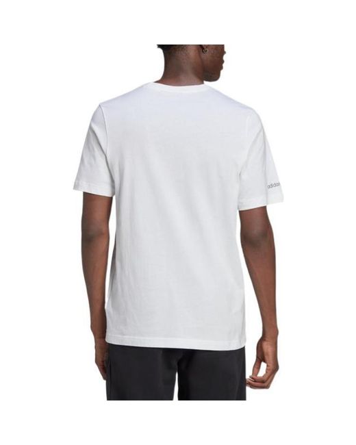 Adidas White Originals Outline Logo T Logo Tee for men