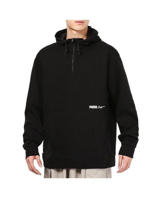 PUMA Black Half Zip Jacket for men