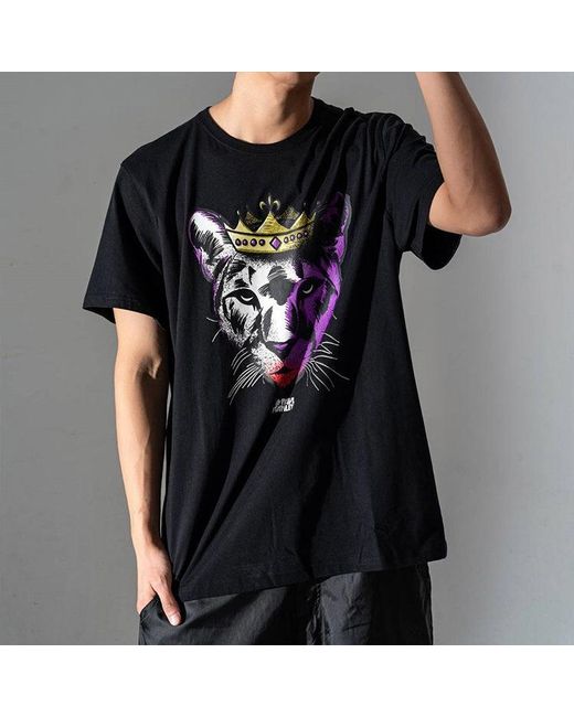PUMA Black X Pavl Stanley Animalize Printed Short Sleeve Tee for men
