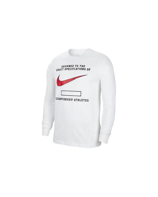 Nike White Sportswear Causual Sports Long Sleeve for men