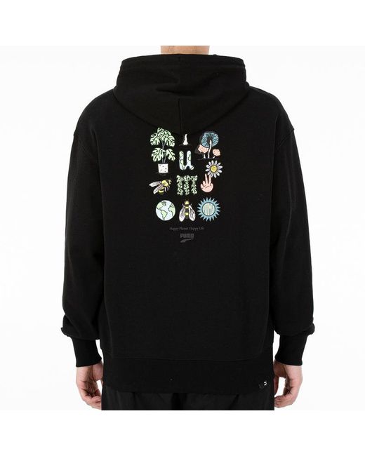 PUMA Black Downtown Graphic Fz Jacket for men
