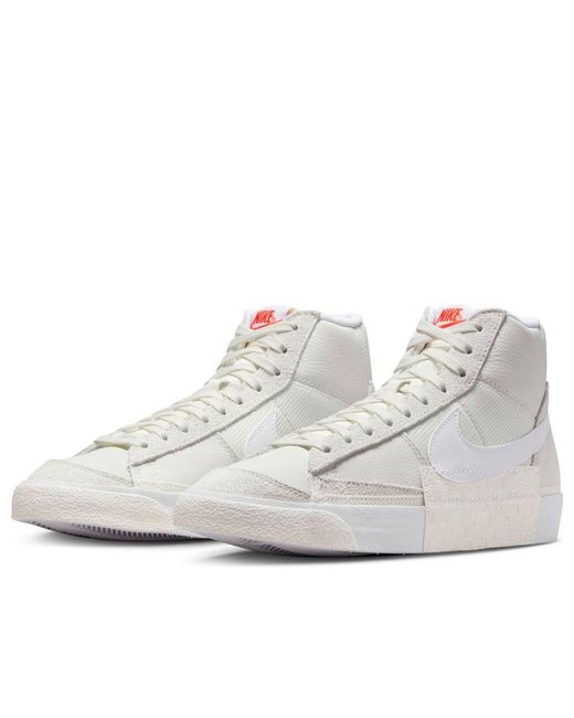Nike White Blazer Mid Pro 'Remastered Light Bone' for men