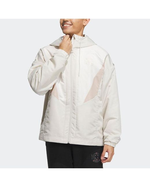 Adidas White Neo Vd Windbreaker Jackets for men