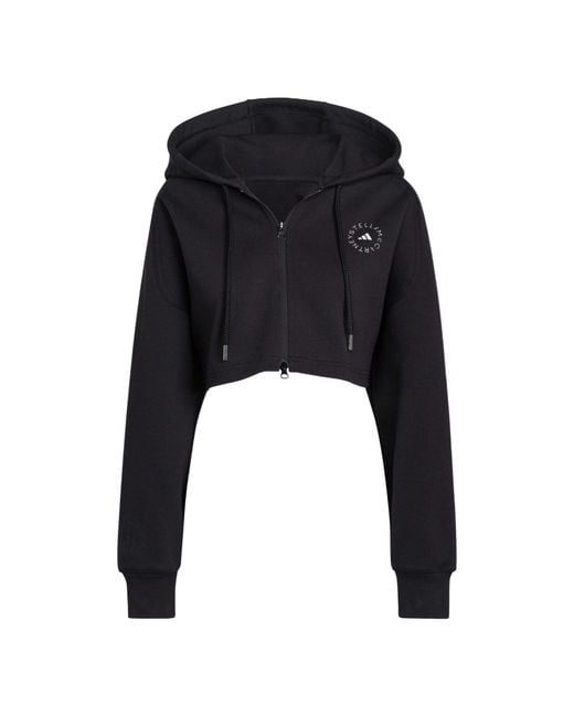 Adidas Black (Wmns) By Stella Mccartney Cropped Hoodie