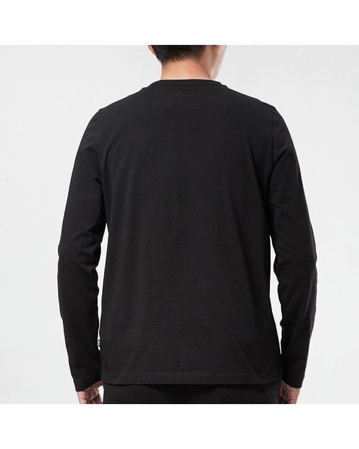 PUMA Black Essentials Long Sleeve T-Shirt for men