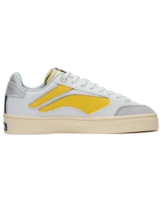 Li-ning Yellow X Pablo Ientile Superwave 180 Lo Leather Skate Shoes for men