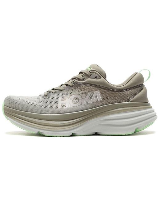 Hoka One One Gray Bondi 8 'Sharkskin Harbor Mist' for men