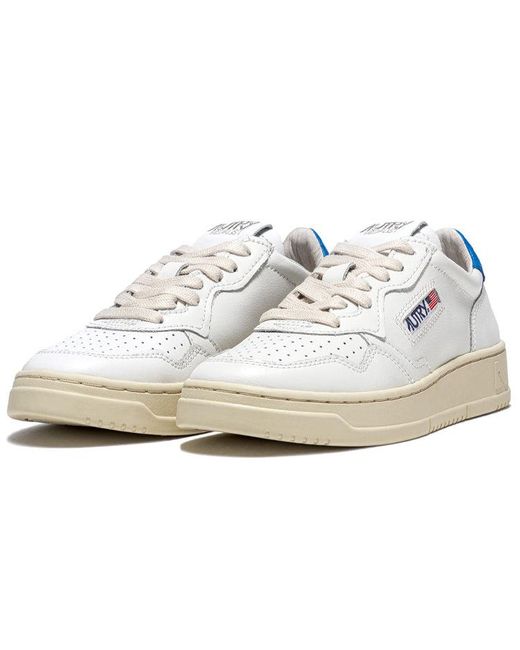 Autry White Medalist Low Leather