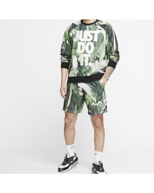 Nike Green Sportswear Jdi Floral Umni Short For for men