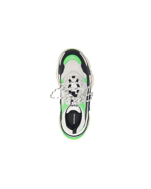 Balenciaga Green Triple S Sneaker Fluo' for men