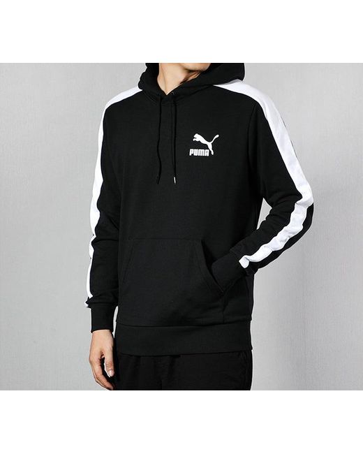 PUMA Black T7 Knittingsports Hooded Fleece for men