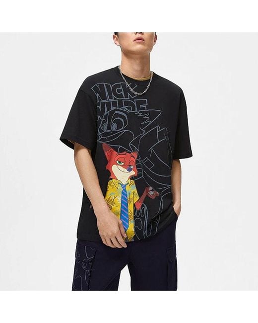 Li-ning Black X Disney Zootopia Graphic T-Shirt for men