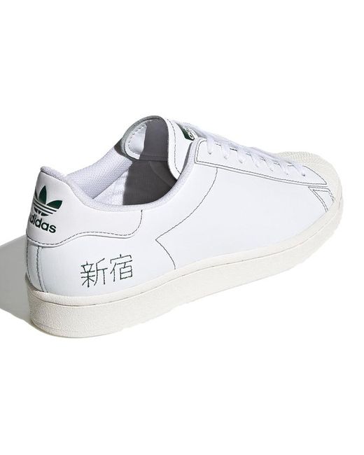 Adidas White Superstar Pure 'Embroidered Katakana for men