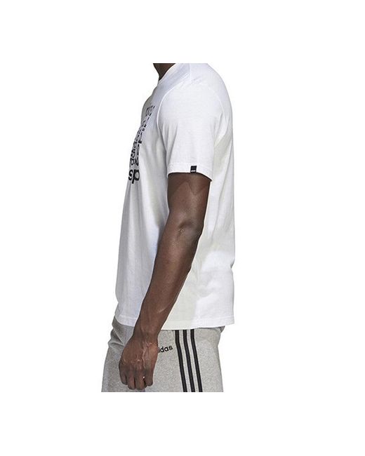 Adidas White Hyprrl Slgn T Sports Training Short-Sleeve Tee for men