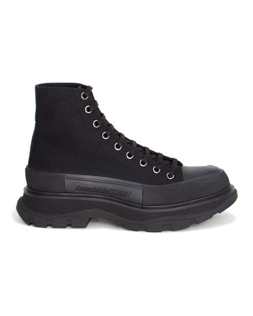 McQueen Black Tread Slick Boot for men