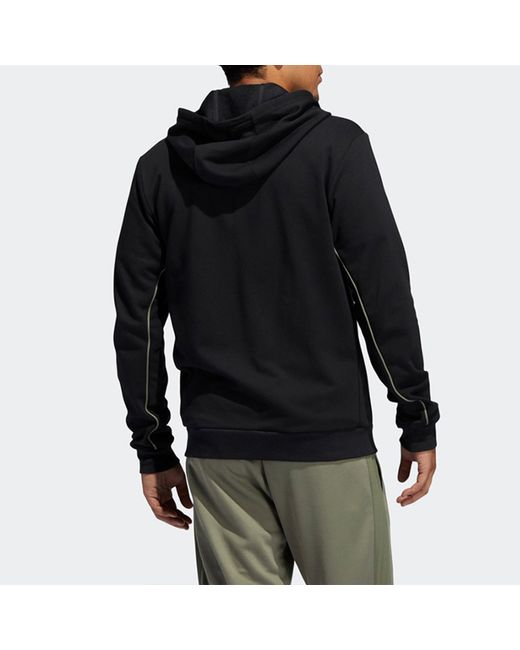 Adidas Black Rose Fullzip Basketball Sports Long-Sleeve Hooded Jacket for men