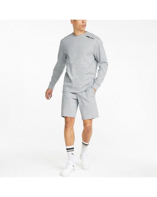PUMA Gray Full Sleeve Solid Sweater for men