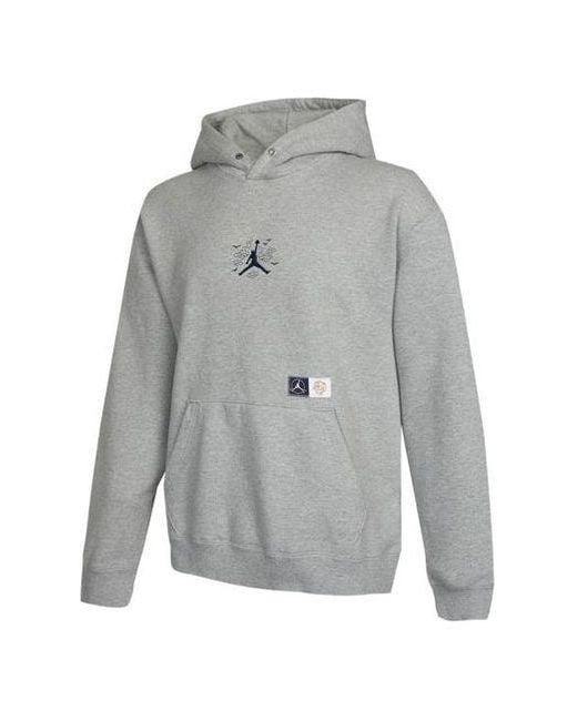 Nike Gray Cny New Year's Edition Embroidered Logo Sports Pullover for men