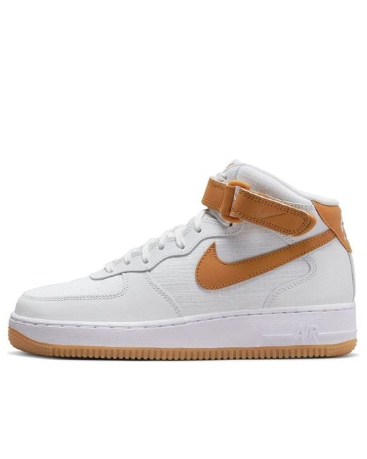 Nike White (Wmns) Air Force 1 Mid 'Desert Ochre'