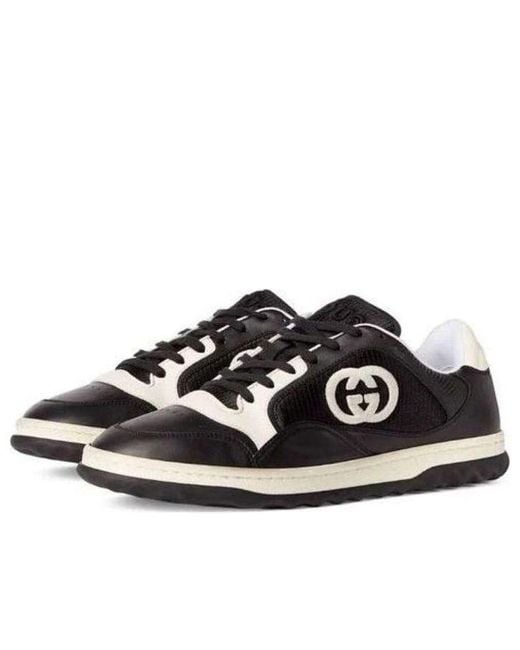 Gucci Black Mac80 Leather Low-top Trainers for men