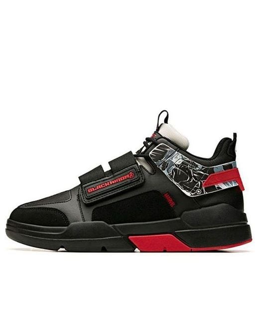 Anta Black X Marvel Running Shoes Widow' for men