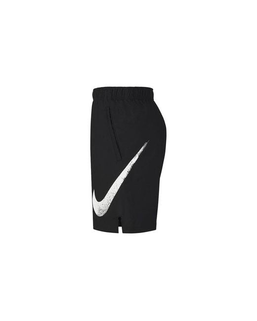Nike Black Large Swoosh Sports Shorts for men