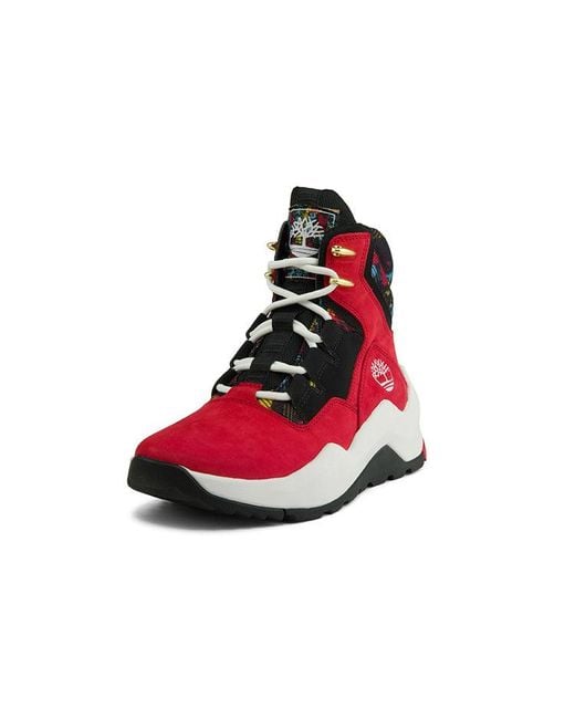 Timberland Red (Wmns) Madbury Side Zip Sneaker Boots Nubuck'