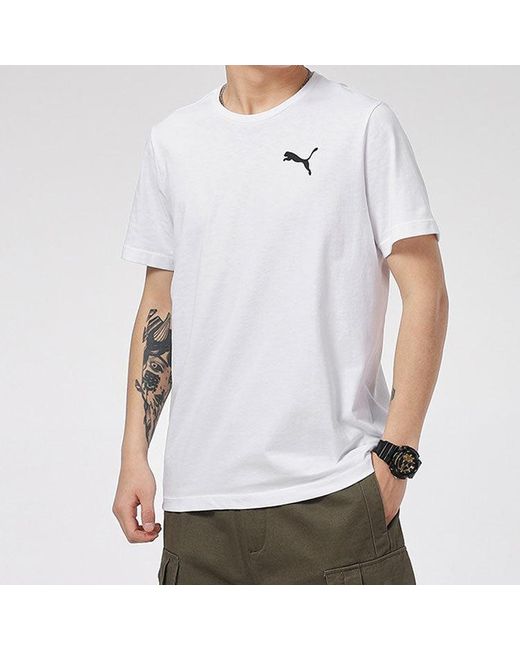 PUMA White Essentials Logo Tee for men