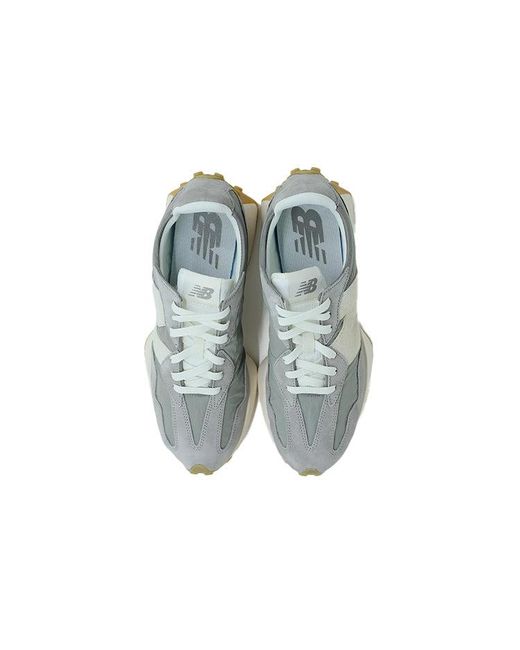 New Balance White 327 'Overcast Rain Cloud' for men