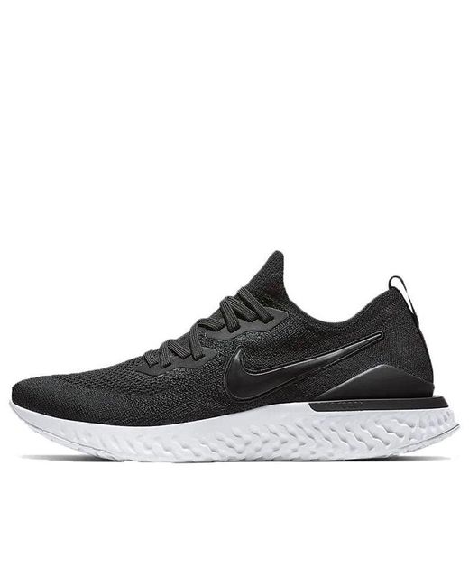 Nike Black Epic React Flyknit 2 'Gunsmoke' for men