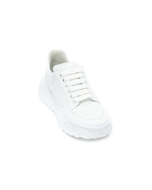 McQueen White Court Trainers Leather' for men