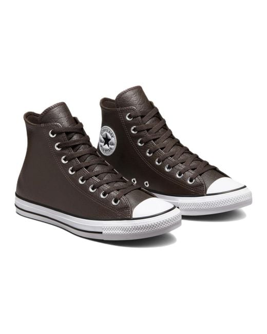 Converse Brown Chuck Taylor All Star Tumbled Leather High 'Velvet' for men