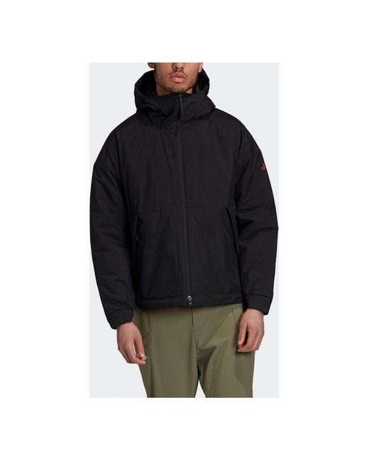 Adidas Black Urban Fc Cny Outdoor Hooded Cotton Jacket for men