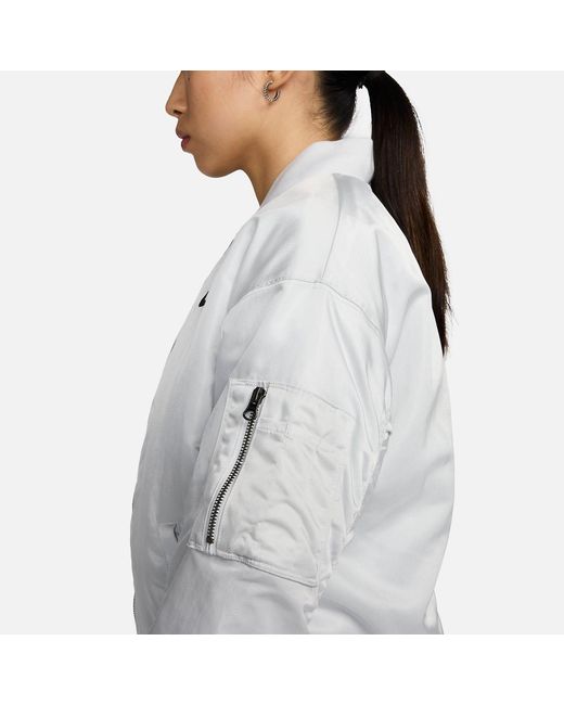 Nike White (Wmns) Reversible Varsity Bomber Jacket
