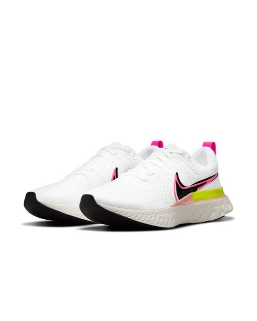 Nike White React Infinity Run Flyknit 2 'Rawdacious' for men