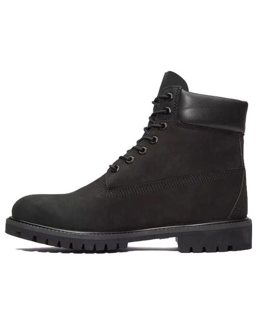 Timberland Black Premium 6 Inch Waterproof Boot Nubuck' for men