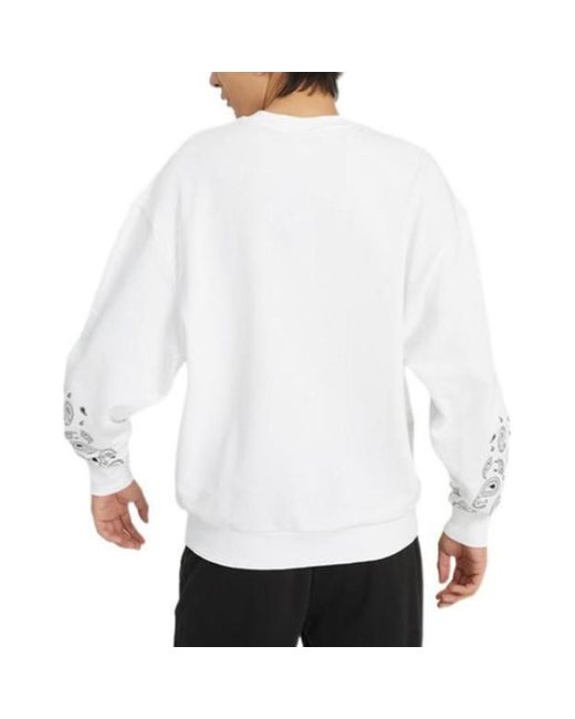 PUMA White Paisley Graphic Crew for men