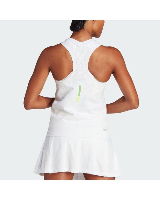 Adidas White (Wmns) Aeroready Pro Seamless Tennis Tank Top