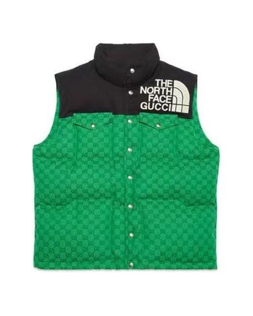 Gucci Green X The North Face Padded Vest for men