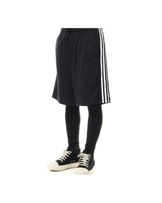 Adidas Blue Y-3 3-Stripes Track Short for men