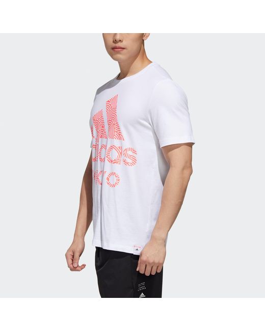 Adidas White Tokyo Pack Short Sleeve Tee Signal' for men