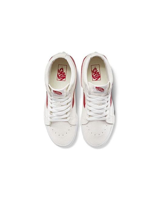 Vans White Sk8-Mid Stylish Lightweight Mid-Top Casual Skate Shoes for men
