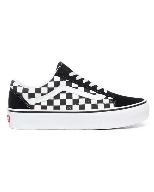 Vans Blue Old Skool Platform Checkerboard' for men
