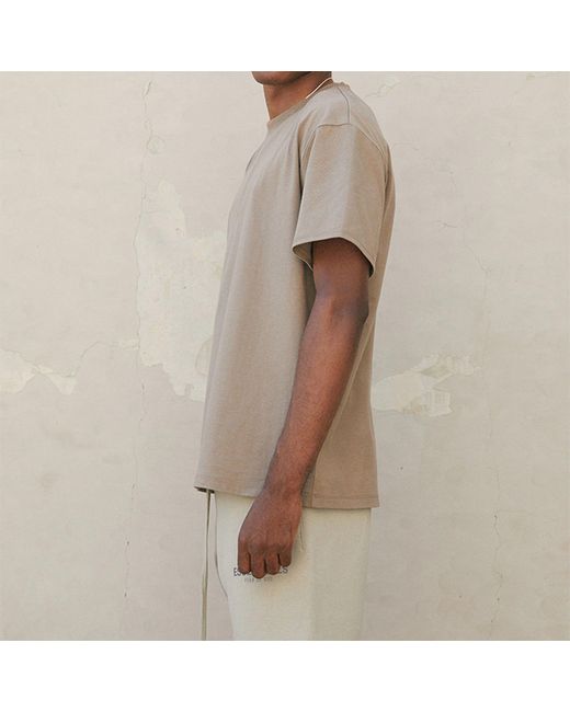 Fear Of God Gray Fw21 Logo Tee 'Harvest' for men