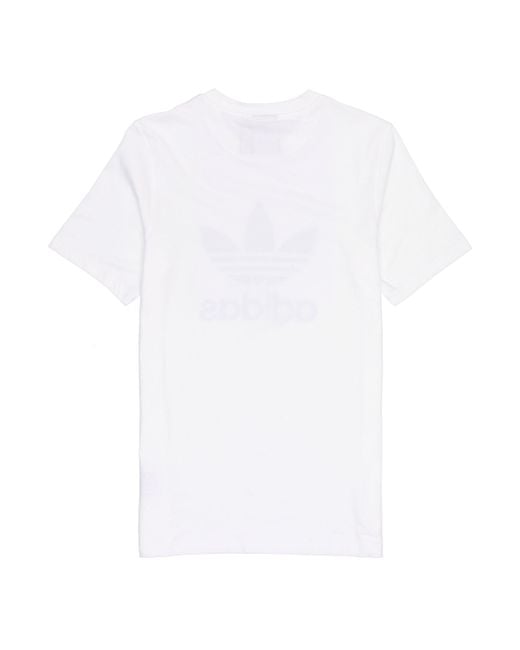 Adidas White Originals Trefoil Short Sleeve for men