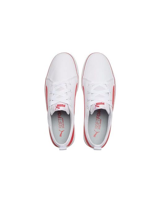 PUMA White Street Retro Low Top Casual Skate Shoes for men