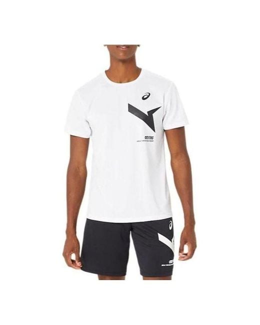 Asics White A-I-M Dry Short Sleeve T-Shirt 'Brilliant' for men